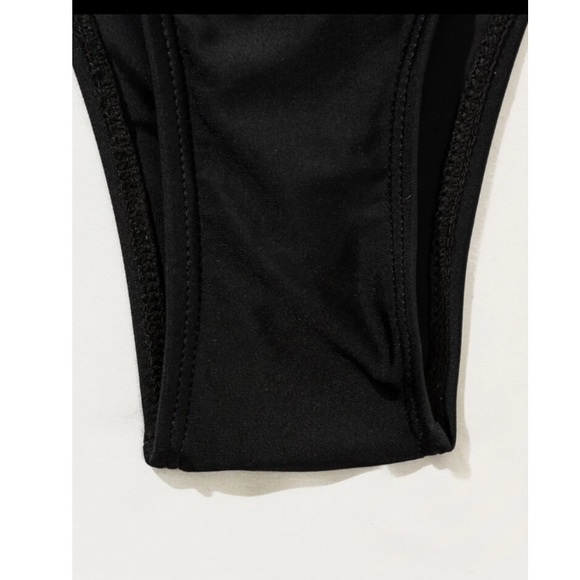 Rust side tie drawstring monokini